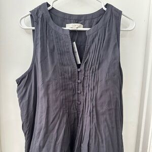 NWT LOFT Size Large Women's Sleeveless Dark Blue Top
